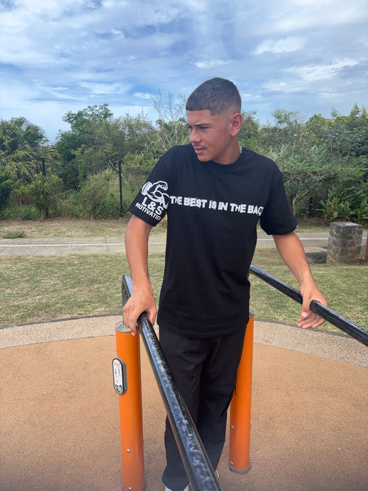 T-shirt Oversize L&S MOTIVATION - Noir